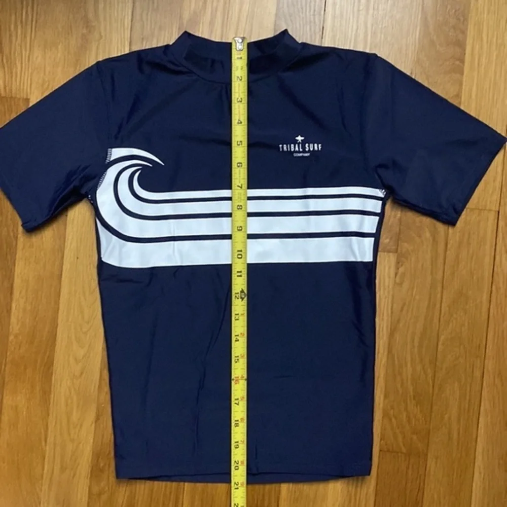 Sunspecs Navy Surf Rashguard Swim Shirt Boys 8-9Y